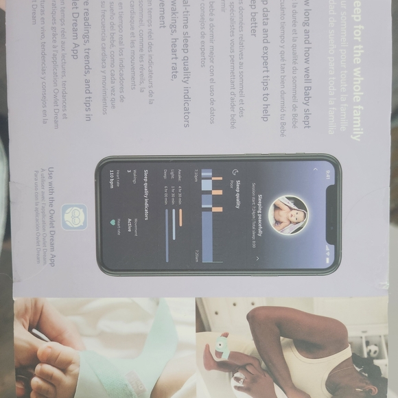 Owlet Dream Sock in Mint Green NEW IN BOX - Picture 4 of 7